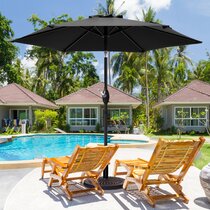 Black patio store table umbrella